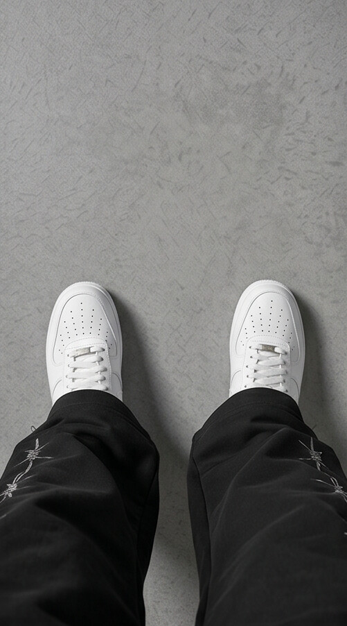 (MULTI FIT) BLACK (BARBED WIRE) OVERSIZE SWEATPANT