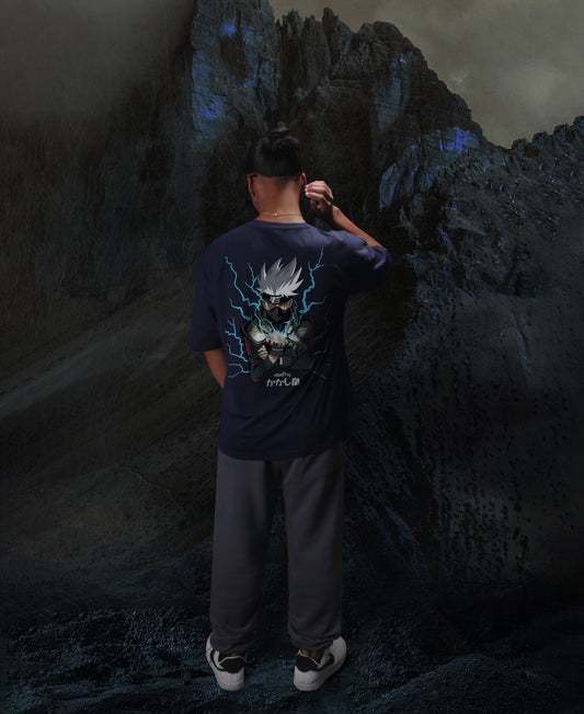 DARKE BLUE  (KAKASI) OVERSIZE TEE