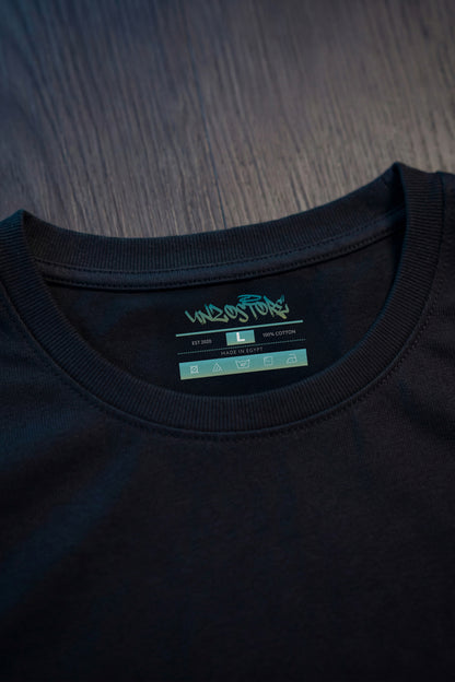 UNZO BLACK UNISEX OVERSIZE TEE