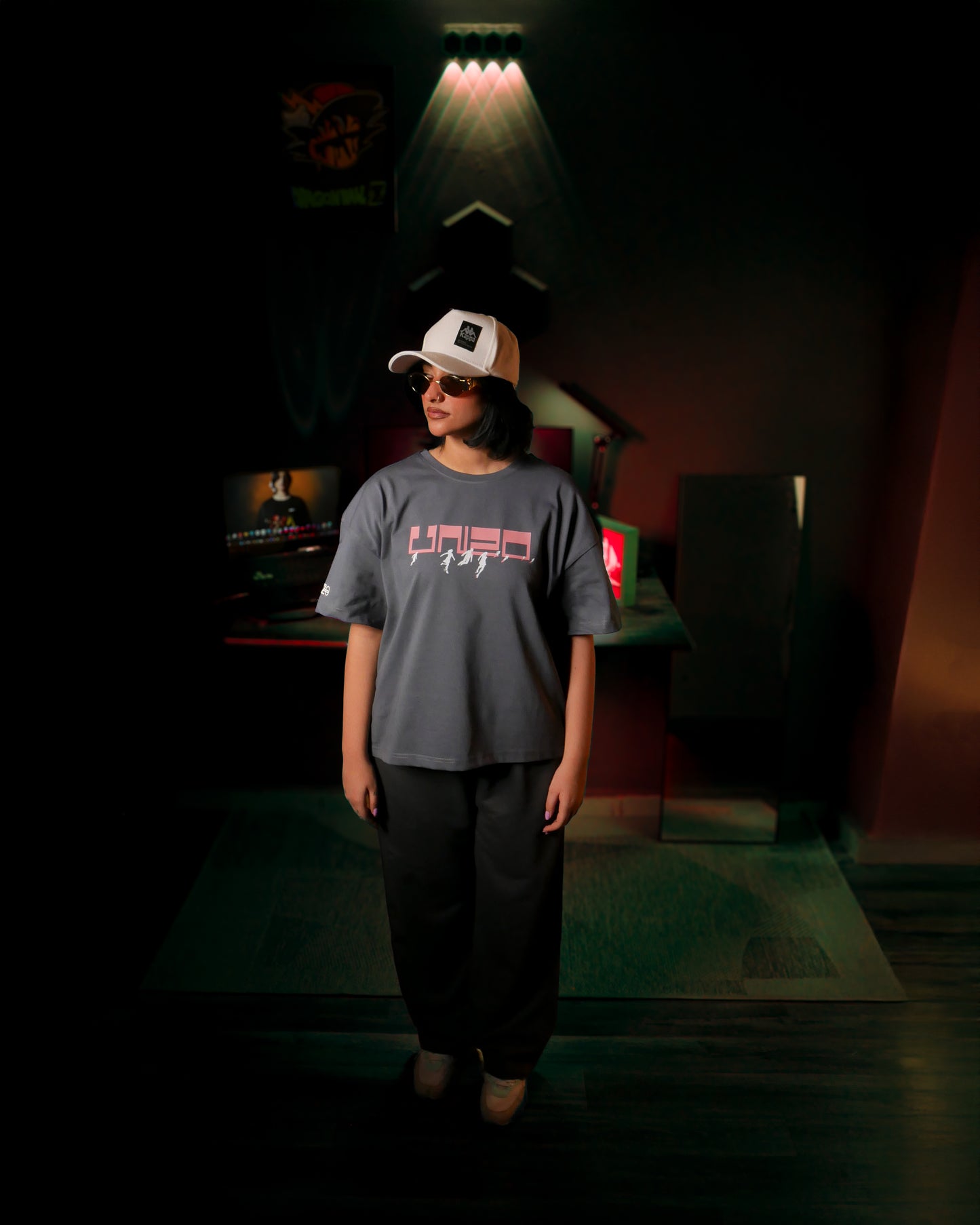 -BOXY FIT-DARKE GREY (FLY WITH UNZO) OVERSIZE TEE