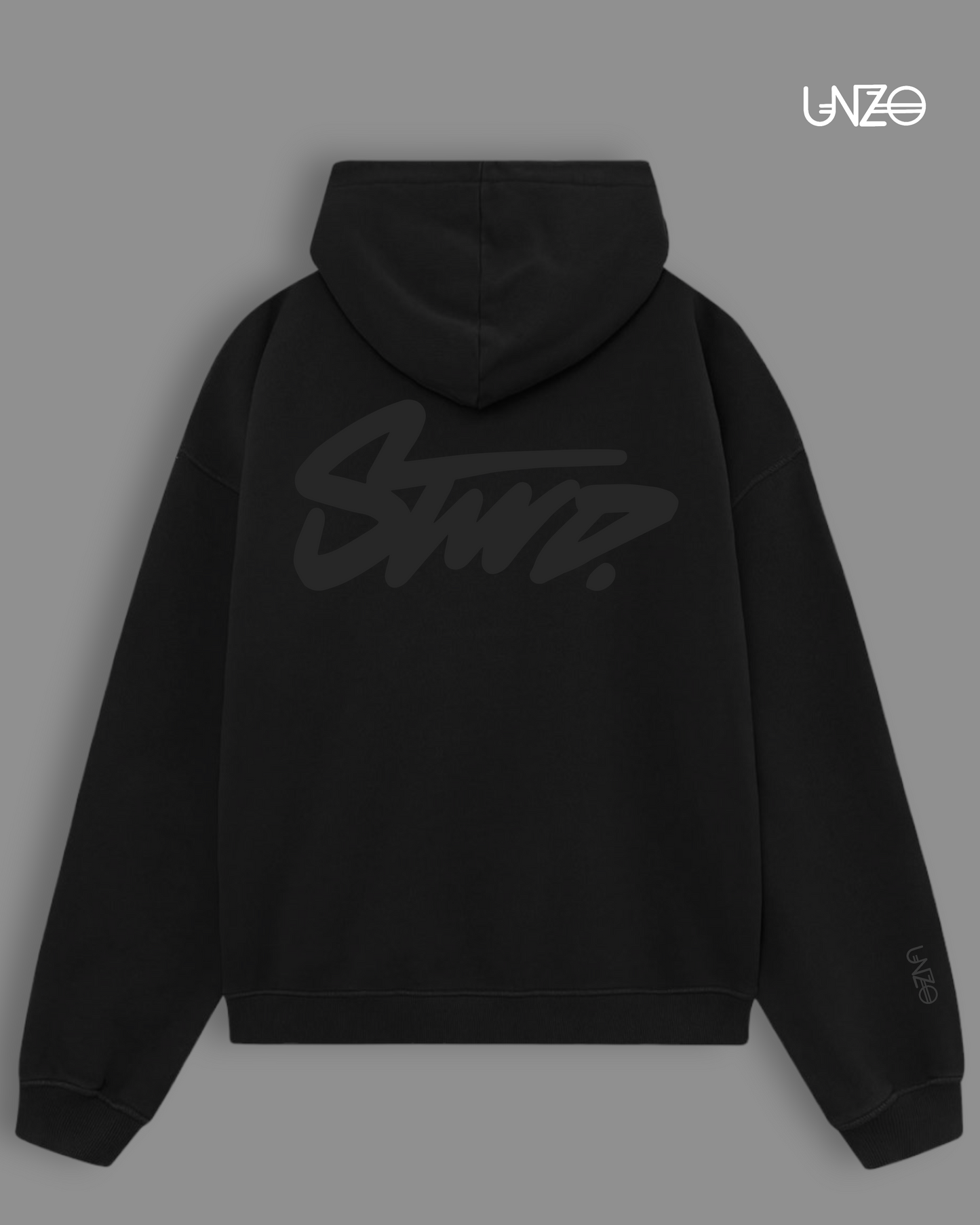 REFLICTIVE OVERSIZE HOODIE (STWD) BLACK