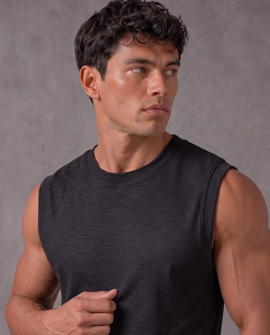 (HEAVY RIP) UNZO BLACK OVERSIZE (SHOULDER CUT) (Copy 2)