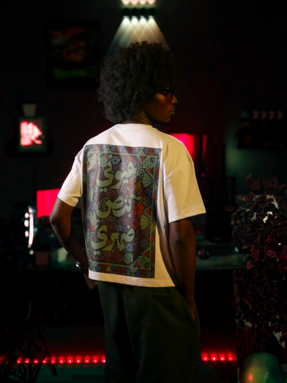 -BOXY FIT-WHITE (3IONY) OVERSIZE TEE