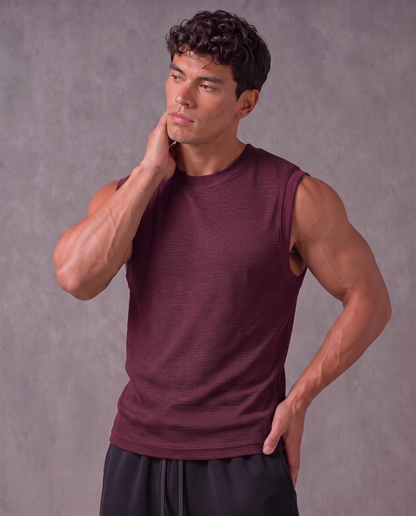 (HEAVY RIP) UNZO BURGANDY OVERSIZE (SHOULDER CUT)