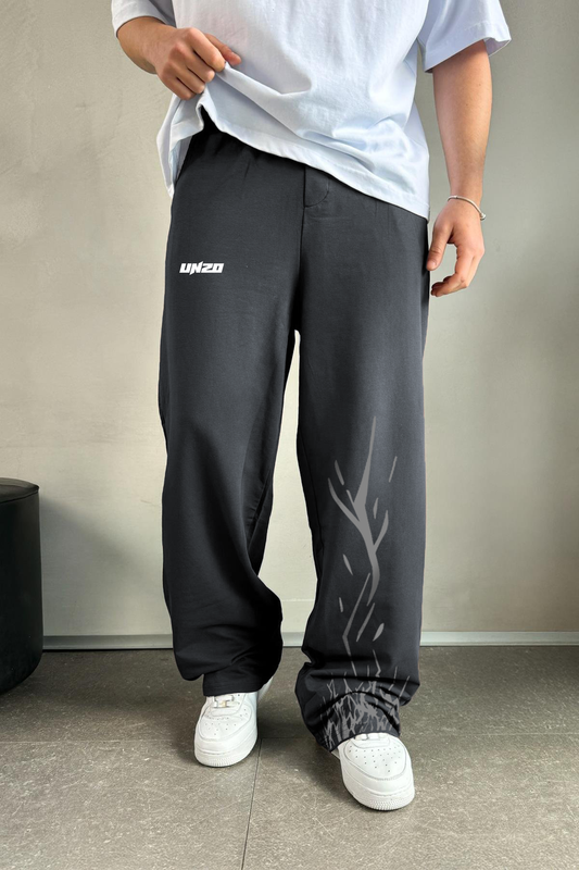 DARKE GREY (THANDER 3) OVERSIZE  (REFLICTIVE) SWEATPANT (MULTI FIT)