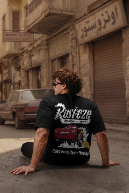 BLACK (RUST.EZE) OVERSIZE TEE