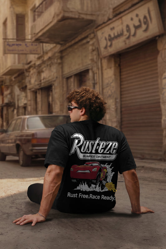 BLACK (RUST.EZE) OVERSIZE TEE