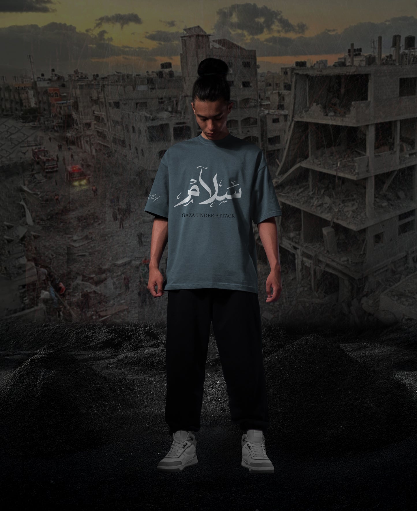 DARKE GREY (SALM) OVERSIZE TEE