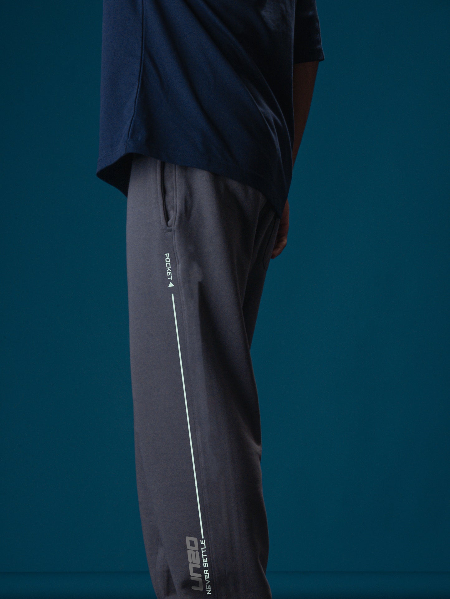 DARKE GREY  (MULTI FIT) OVERSIZE SWEATPANT (NEVER SETTLE)