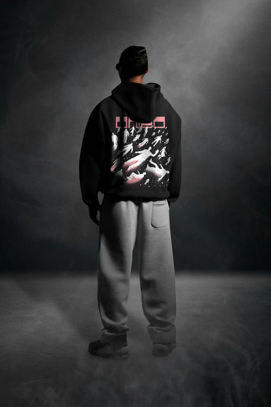 MULTI FIT OVERSIZE [UNZO FLY ] HOODIE {BLACK}