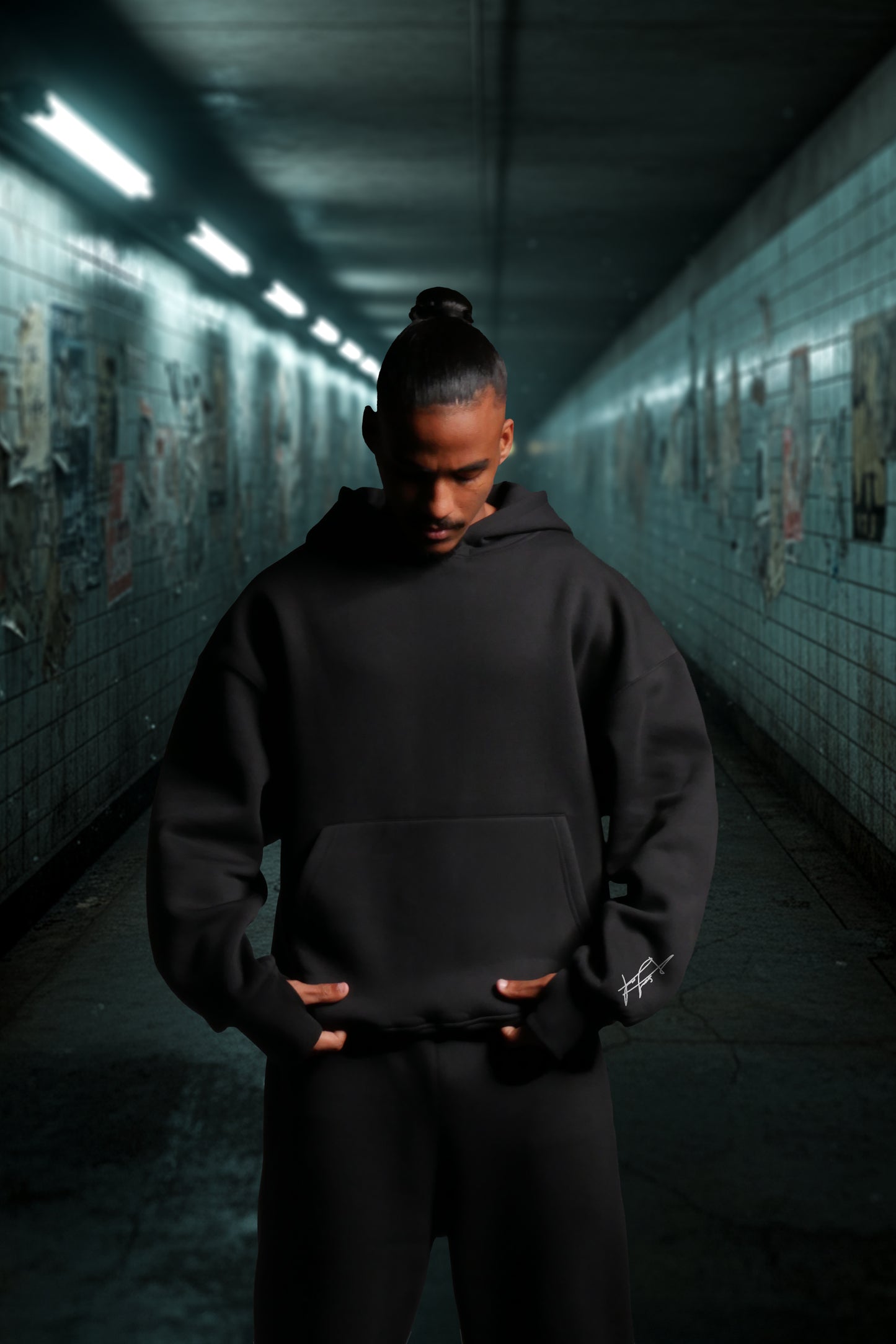 MULTI FIT OVERSIZE [DO NOTHING ] HOODIE {BLACK}