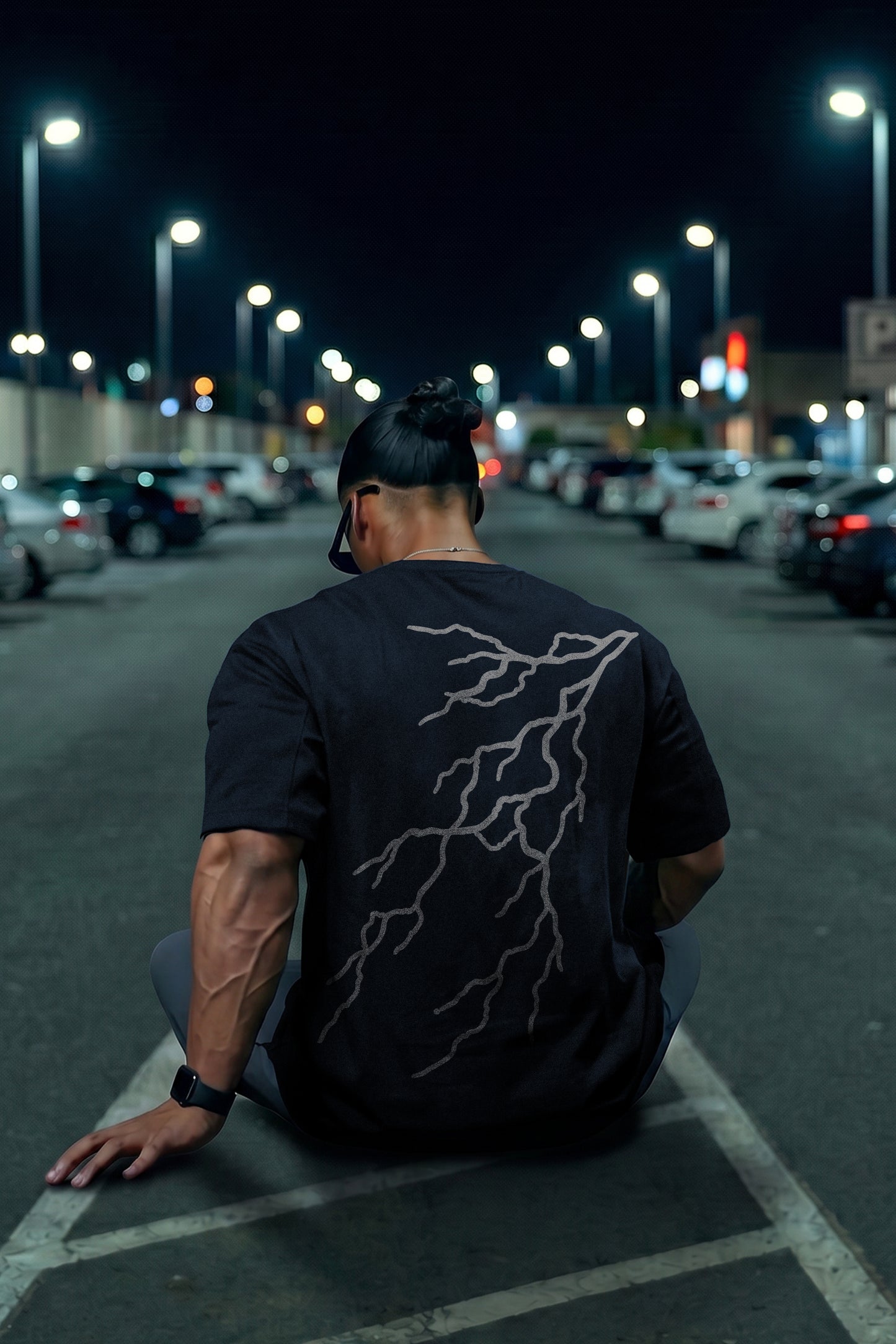 BLACK (THANDER) OVERSIZE TEE