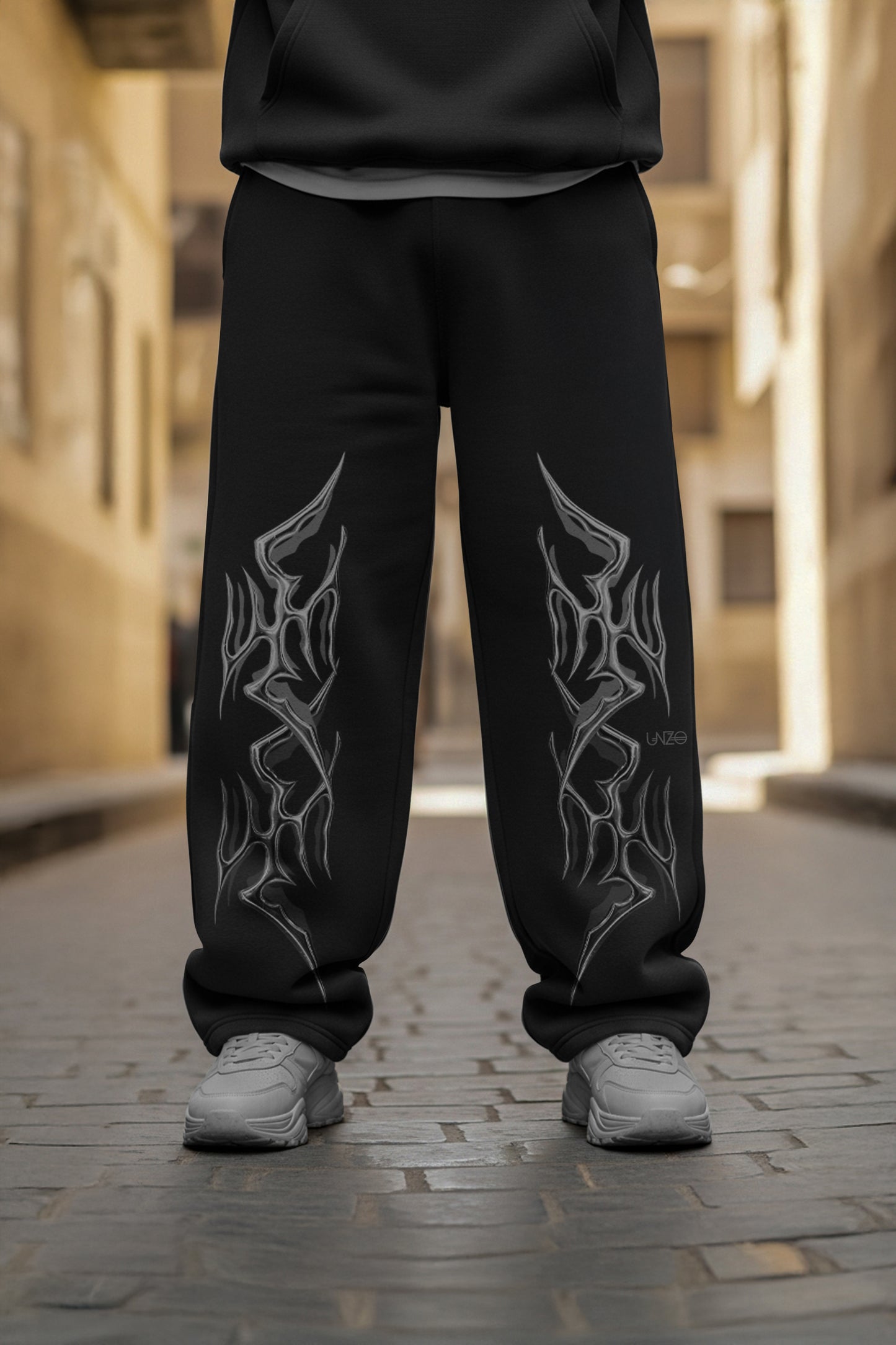 (MULTI FIT) BLACK (FULL COVER) OVERSIZE WINTER SWEATPANT