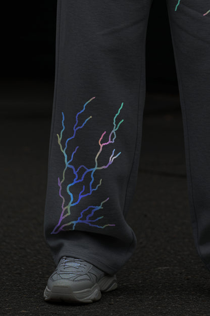 LITE GREY THANDER 2 (REFLICTIVE) OVERSIZE SWEATPANT (MULTI FIT)
