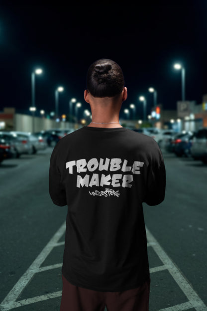 BLACK (TROUBLE MAKER) OVERSIZE TEE