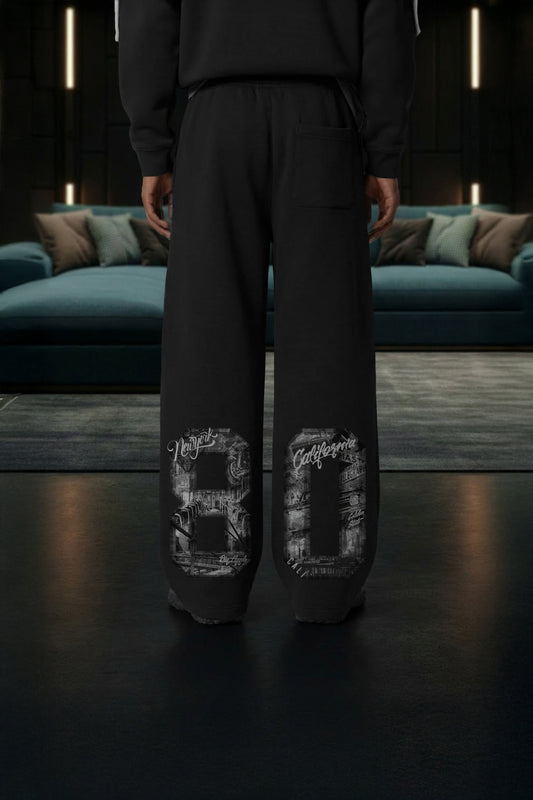 (MULTI FIT) BLACK (80) OVERSIZE WINTER SWEATPANT