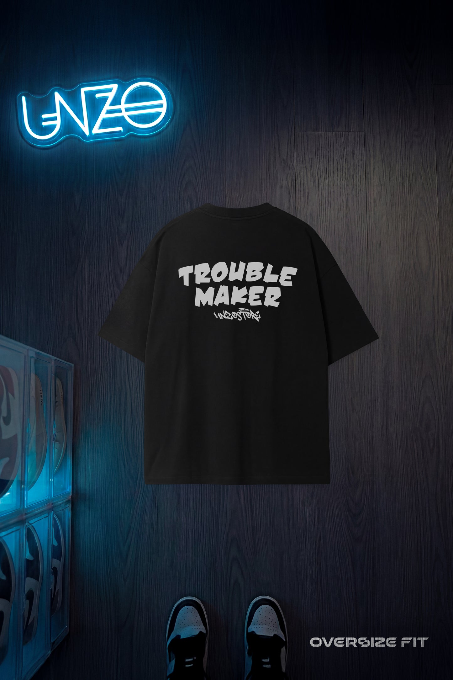 BLACK (TROUBLE MAKER) OVERSIZE TEE