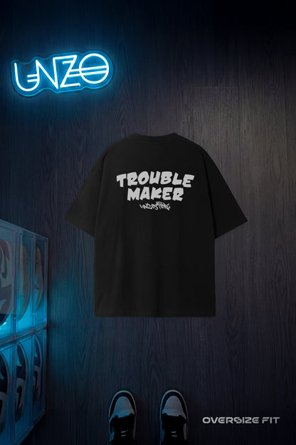 BLACK (TROUBLE MAKER) OVERSIZE TEE