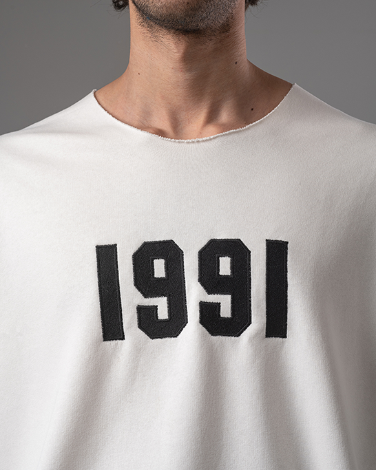 OVERSIZE MELTON TEE 1991 EMBROIDERED WIGHT